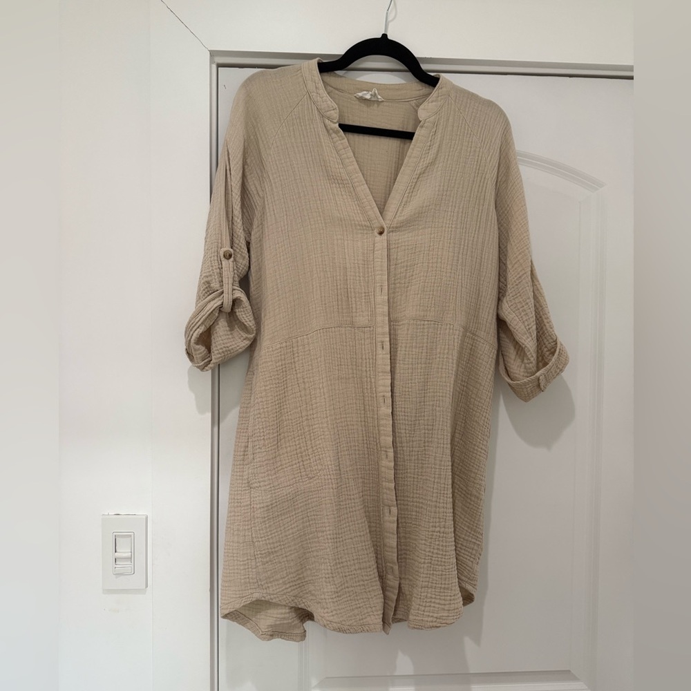 Solai The Label Taupe Tunic Dress M
